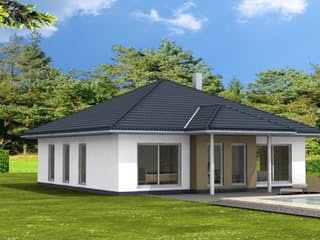 Fertighaus Bungalow 108 von Suckfüll Energiesparhaus Schlüsselfertig ab 162700€, Bungalow Außenansicht 2