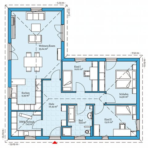 Grundrisse Doppelhaus Bungalow - Test