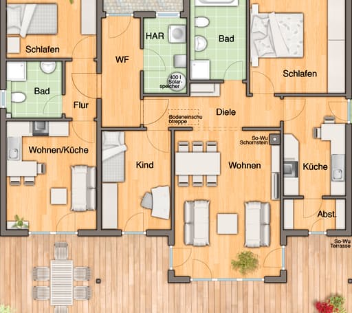 Bungalow 128 Var. Trend floor_plans 0