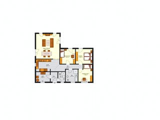 Fertighaus Bungalow 129 mit Walmdach von Zimmermann Haus Schlüsselfertig ab 191375€, Bungalow Grundriss 1