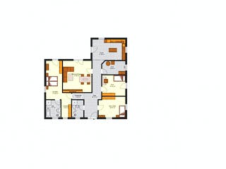 Fertighaus Bungalow 153 von Zimmermann Haus Schlüsselfertig ab 218488€, Bungalow Grundriss 1