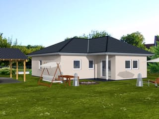 Fertighaus Bungalow 93 von Zimmermann Haus Schlüsselfertig ab 161538€, Bungalow Außenansicht 1