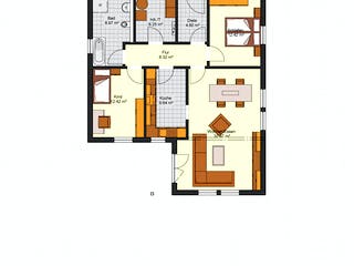 Fertighaus Bungalow 93 von Zimmermann Haus Schlüsselfertig ab 161538€, Bungalow Grundriss 1