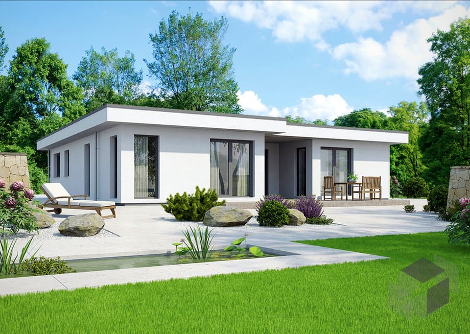 Einfamilienhaus Bungalow AT129 von VarioHaus Österreich Fertighaus.de