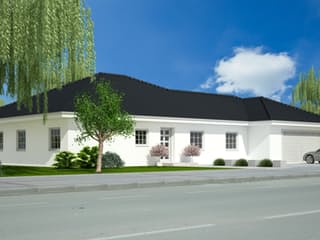 Massivhaus Bungalow Exclusive von Siegerland Massivhaus Ausbauhaus ab 185850€, Bungalow Außenansicht 2