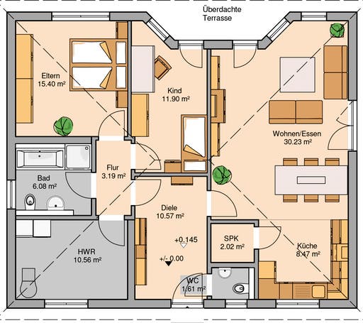 Kern Haus - Bungalow Flair Floorplan 1