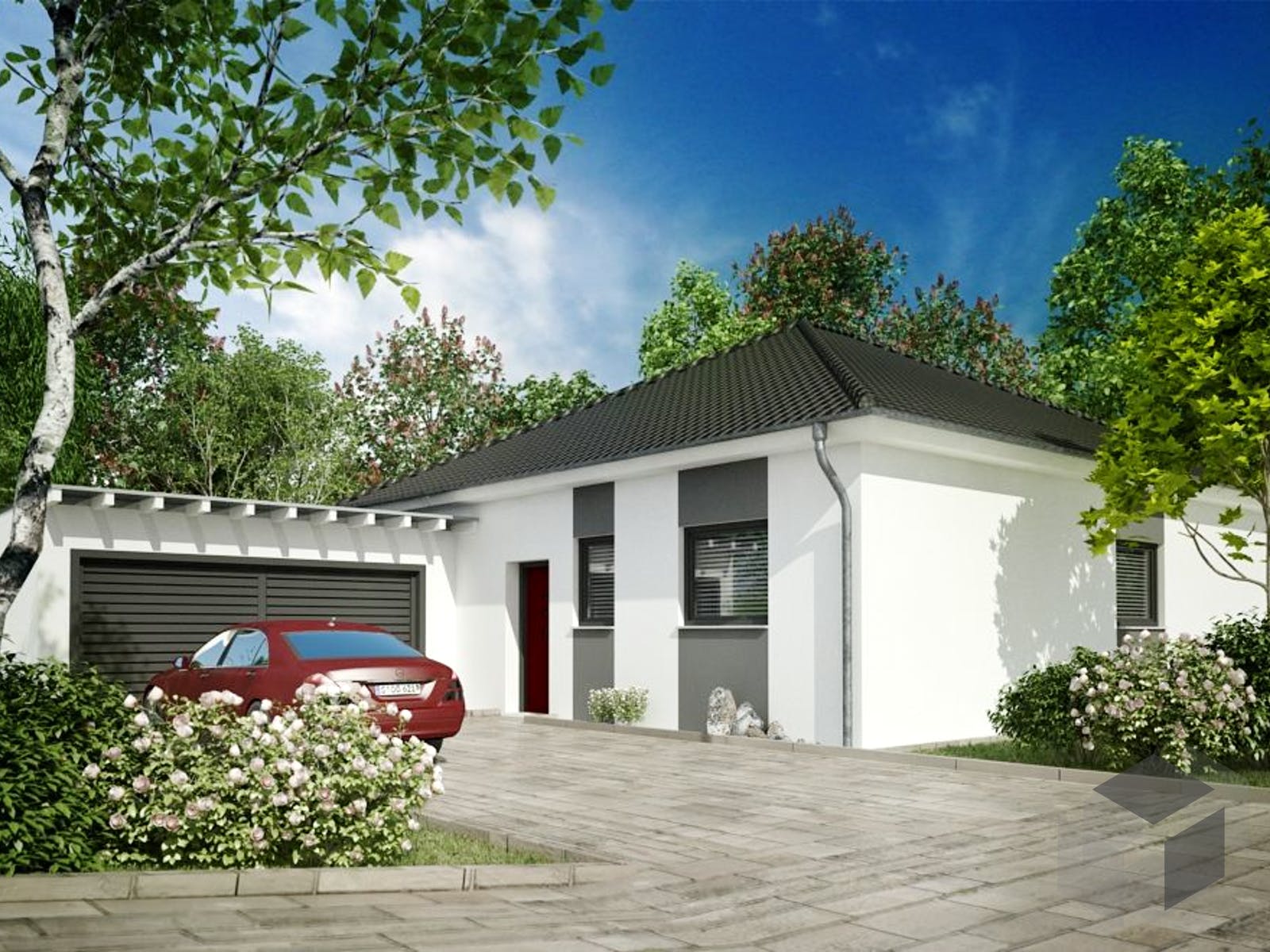 Einfamilienhaus Bungalow Mit Doppelgarage Von Siegerland Massivhaus Fertighaus De