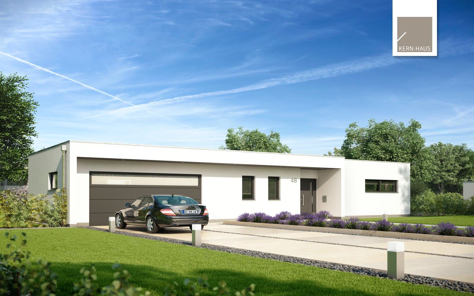 Massivhaus Bungalow Purea von Kern-Haus Schlüsselfertig ab 597900€, Bungalow Außenansicht 1
