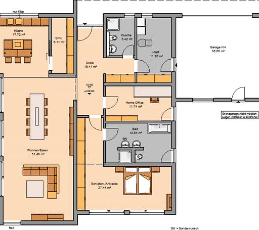 Kern Haus - Bungalow Purea Floorplan 1