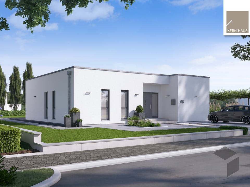 Massivhaus Bungalow Select von Kern-Haus Schlüsselfertig ab 446900€, Bungalow Außenansicht 1