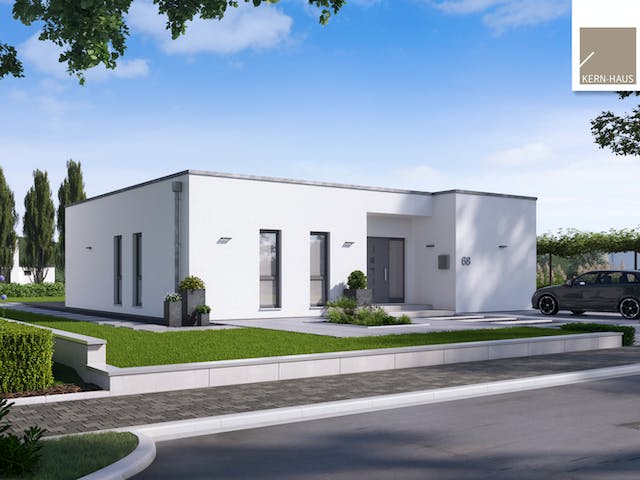 Massivhaus Bungalow Select von Kern-Haus Schlüsselfertig ab 491900€, Bungalow Außenansicht 1