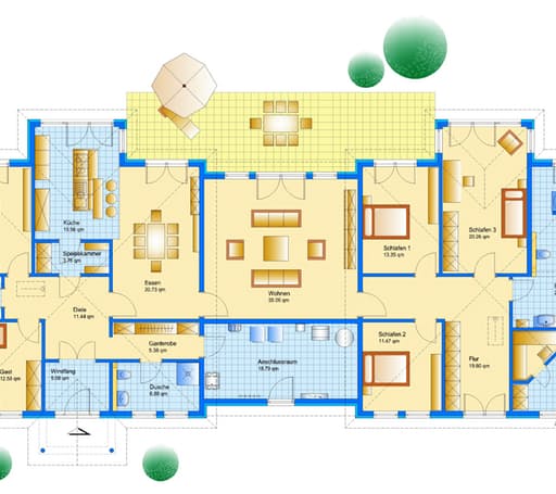 Bungalow Sonderplanung Floorplan 1