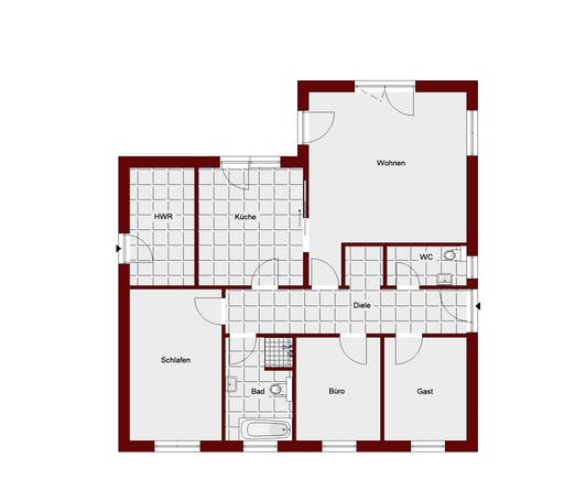 Bungalow Teltow Floorplan 1