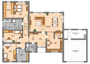 Bungalow Trio Grundriss