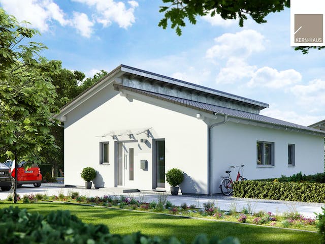 Massivhaus Bungalow Vita Pult von Kern-Haus Schlüsselfertig ab 427900€, Bungalow Außenansicht 2
