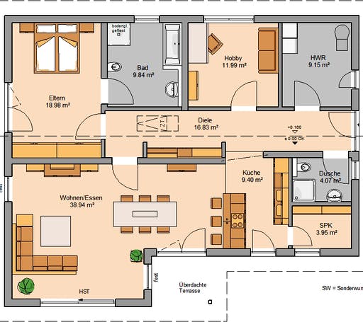 Kern Haus - Bungalow Vita PD Floorplan 1