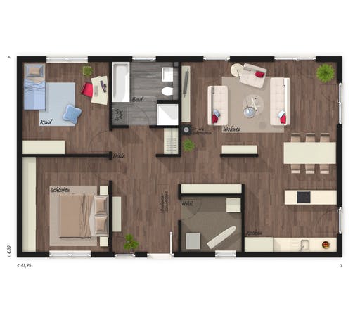 Bungalow 100 Trend Floorplan 1