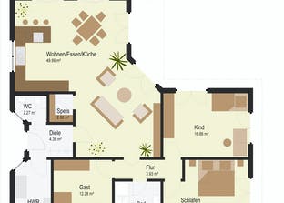 Bungalow 123 Grundriss