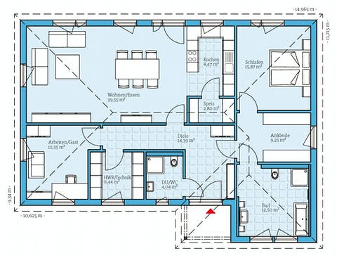 Grundriss Bungalow 5 Zimmer Mit Garage