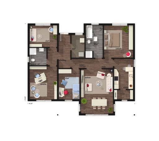 Bungalow 128 Elegance Floorplan 1