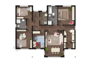 Bungalow 128 Var. Trend Grundriss
