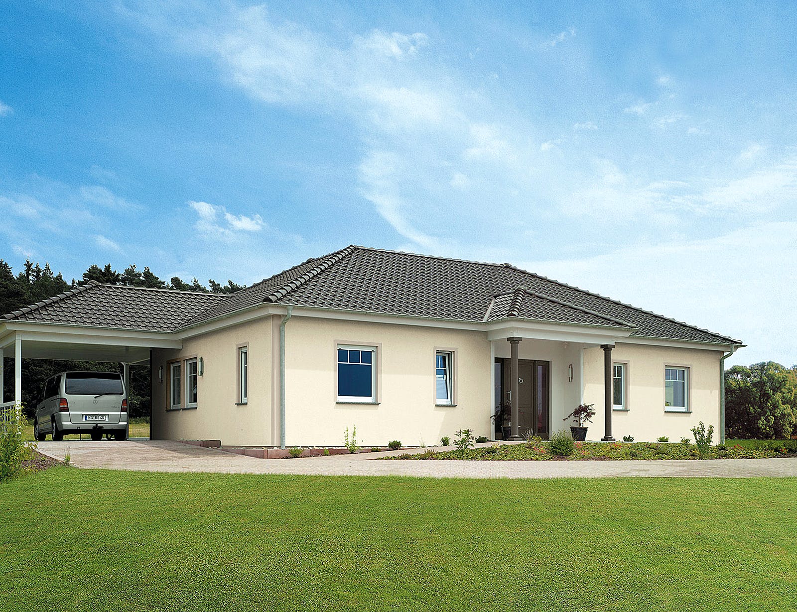 Fertighaus Bungalow 139 von Hanse Haus Schlüsselfertig ab 392727€, Bungalow Außenansicht 1