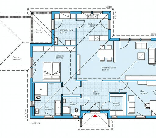 Hanse - Bungalow 133 Floorplan 1