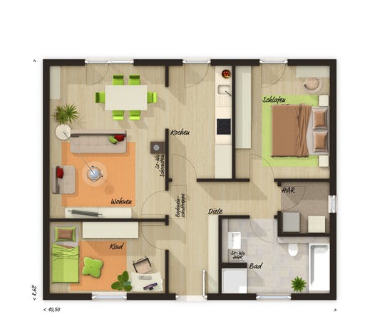 Bungalow 78 Trend Floorplan 1