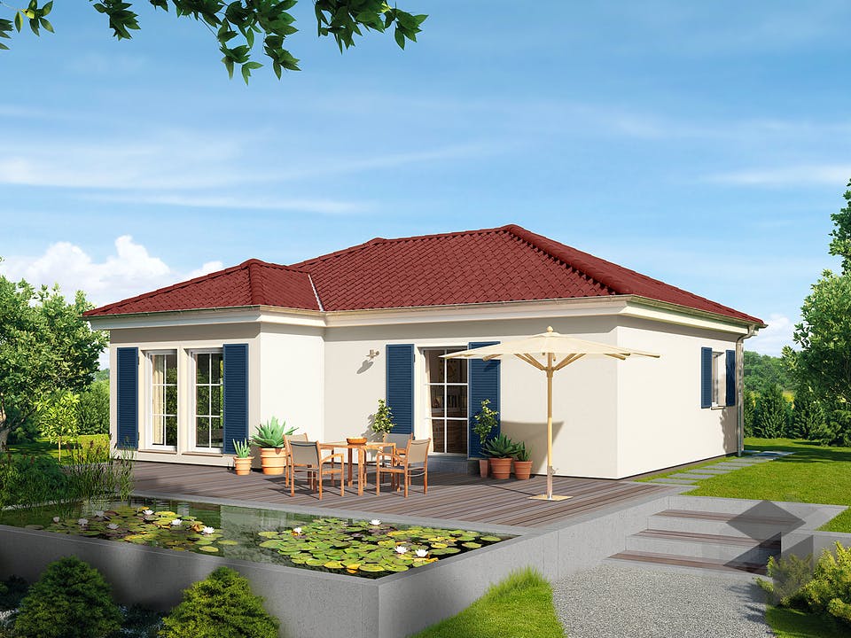 Bungalow 80 von Hanse Haus Außenansicht
