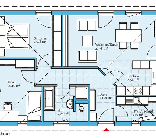 Hanse - Bungalow 80 Floorplan 1