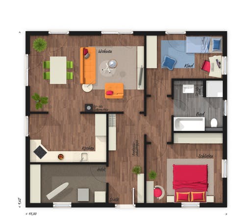 Bungalow 92 Style Floorplan 1