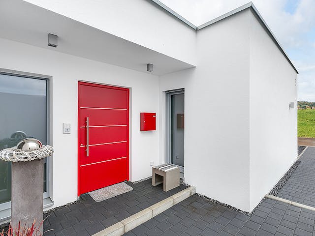 Fertighaus Referenzhaus 3 von Bittermann & Weiss Holzhaus Schlüsselfertig ab 323500€, Bungalow Außenansicht 5