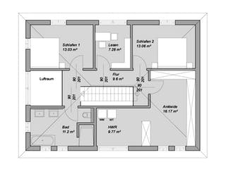 Fertighaus Referenzhaus 5 von Bittermann & Weiss Holzhaus Schlüsselfertig ab 332000€, Stadtvilla Grundriss 2