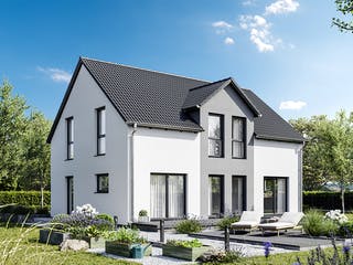 Fertighaus Elisenstraße 149 von bauen.WIEWIR Schlüsselfertig ab 328100€, Satteldach-Klassiker Außenansicht 1