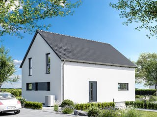 Fertighaus Elisenstraße 149 von bauen.WIEWIR Schlüsselfertig ab 328100€, Satteldach-Klassiker Außenansicht 2