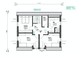 Fertighaus Elisenstraße 149 von bauen.WIEWIR Schlüsselfertig ab 328100€, Satteldach-Klassiker Grundriss 2