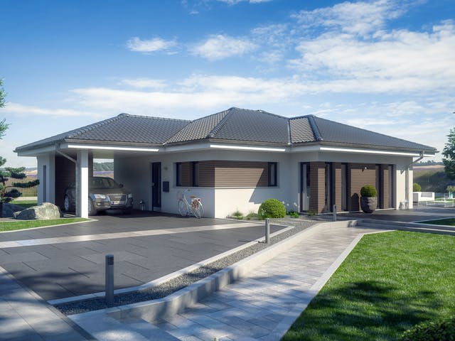 Bungalow mit Walmdach