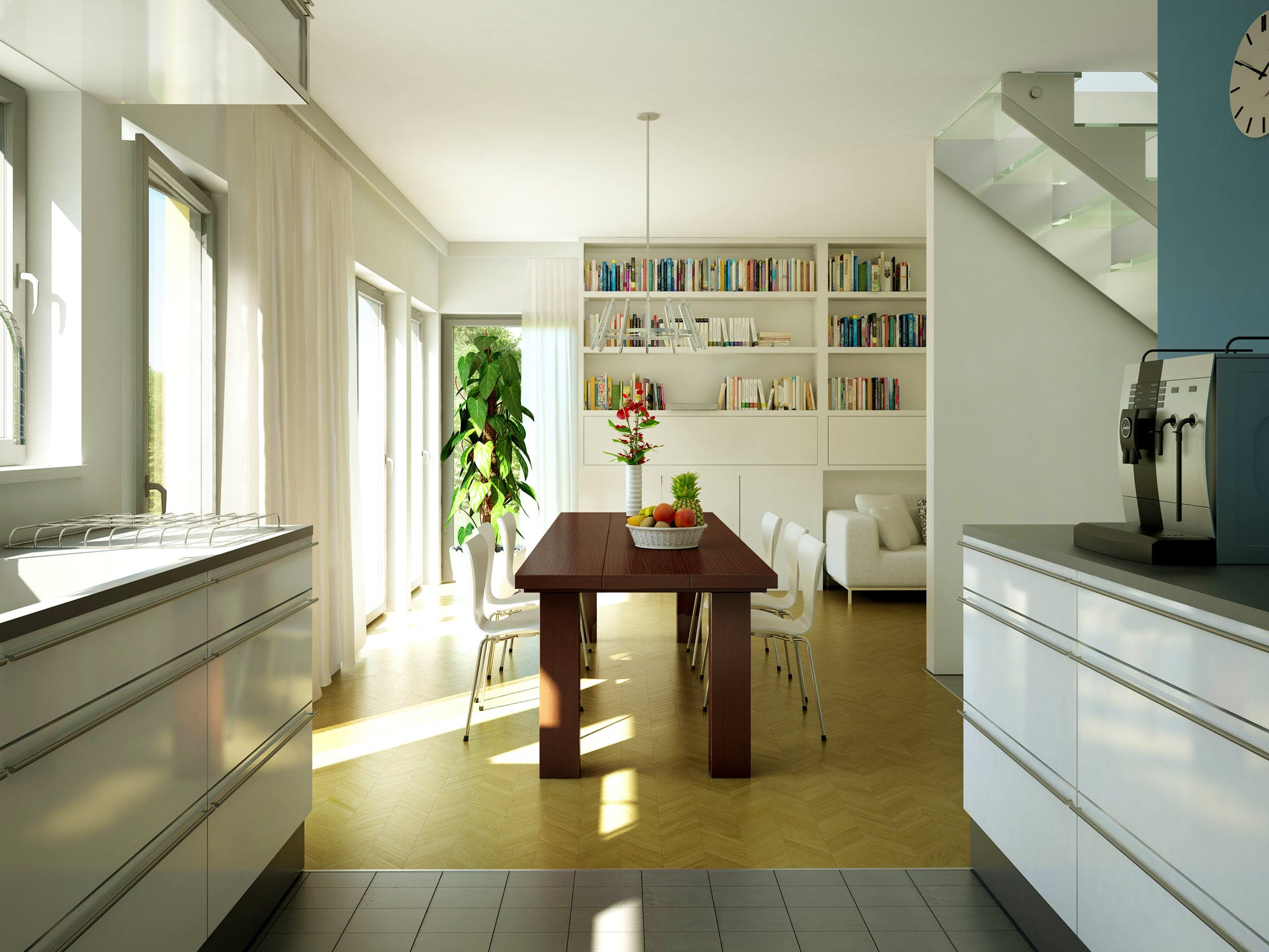 Fertighaus EVOLUTION 136 V2 von Bien-Zenker Schlüsselfertig ab 281558€, Satteldach-Klassiker Innenansicht 1