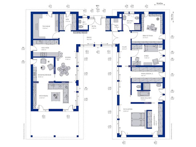 Fertighaus AMBIENCE 209 PD von Bien-Zenker Schlüsselfertig ab 901746€, Bungalow Grundriss 1 Fertighaus AMBIENCE 209 PD von Bien-Zenker Schlüsselfertig ab 901746€, Bungalow Grundriss 1