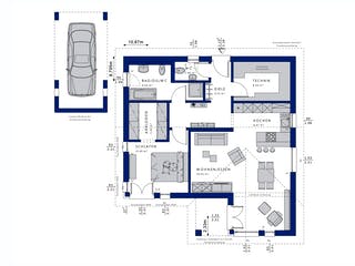Fertighaus AMBIENCE 77 V2 von Bien-Zenker Schlüsselfertig ab 302645€, Bungalow Grundriss 1