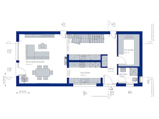 Fertighaus BALANCE 146 von Bien-Zenker, Satteldach-Klassiker Grundriss 1