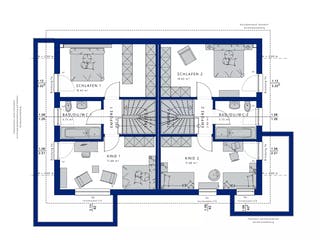 Fertighaus CELEBRATION 192 V3 von Bien-Zenker Schlüsselfertig ab 541416€, Satteldach-Klassiker Grundriss 2