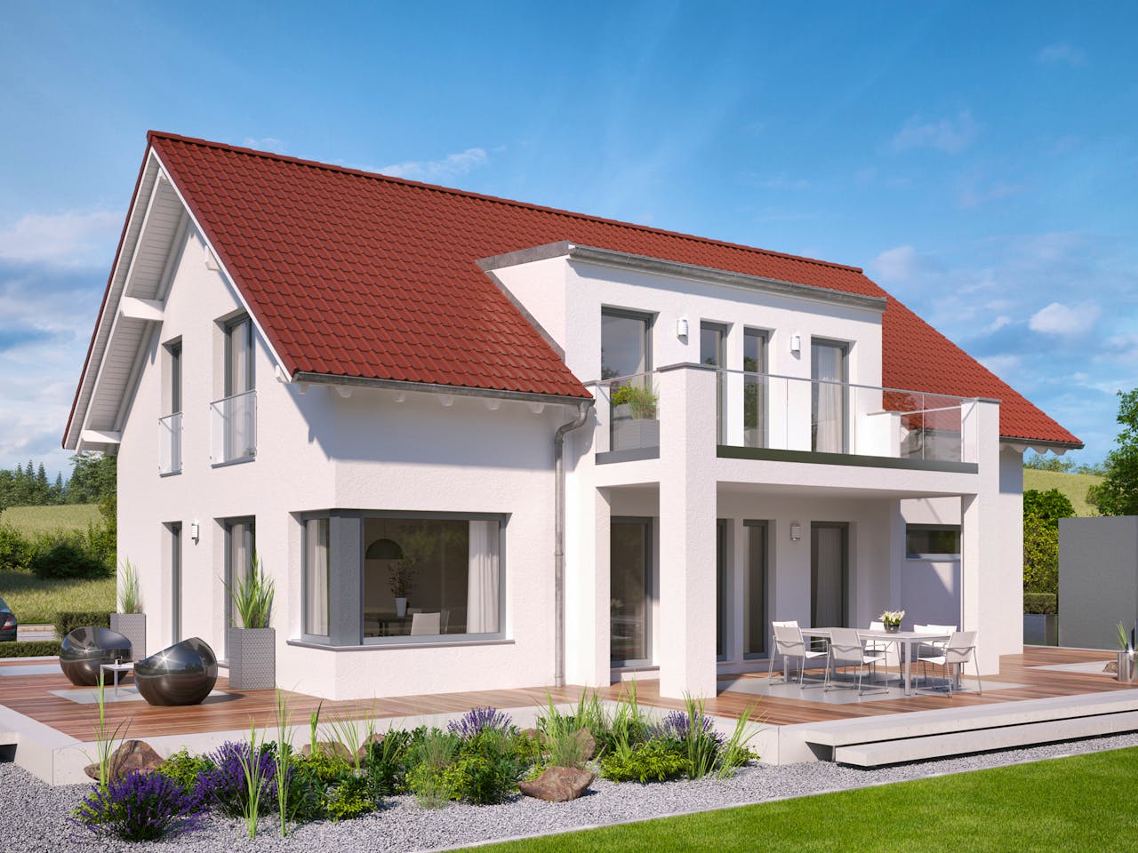 Fertighaus CELEBRATION 211 V3 von Bien-Zenker Schlüsselfertig ab 552266€, Satteldach-Klassiker Außenansicht 1