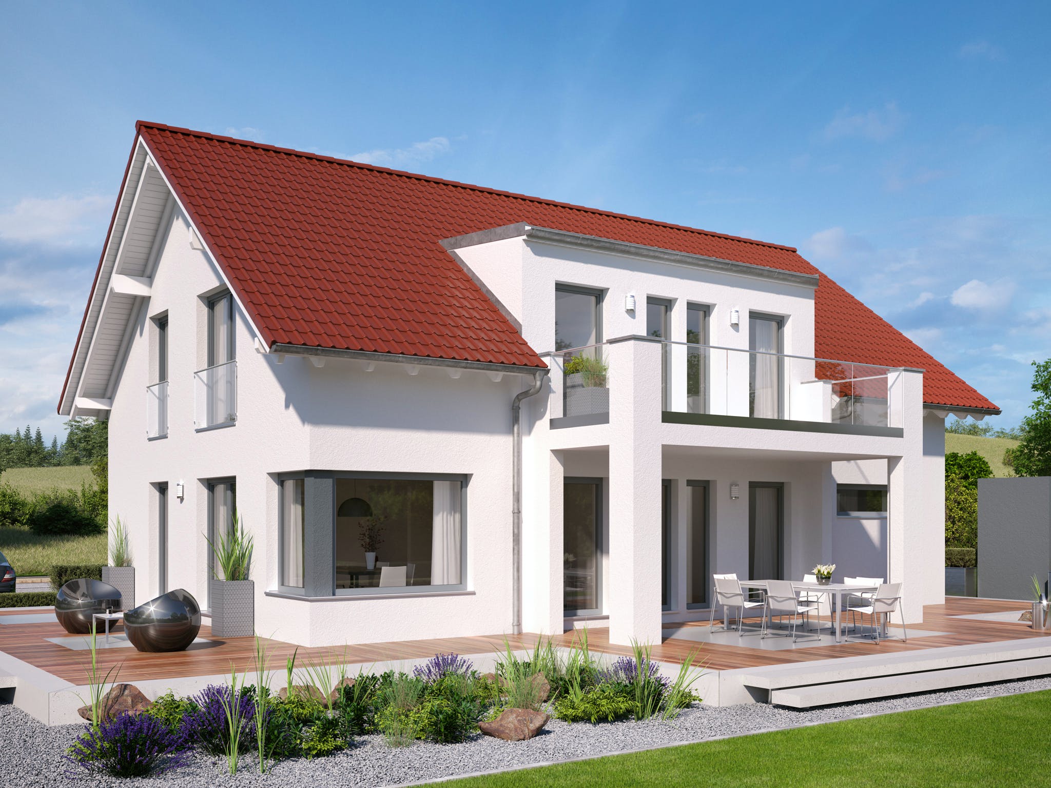 Fertighaus CELEBRATION 211 V3 von Bien-Zenker Schlüsselfertig ab 413598€, Satteldach-Klassiker Außenansicht 1