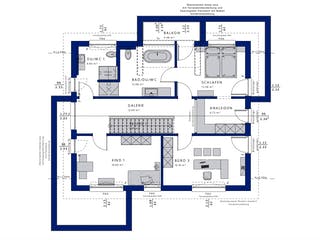 Fertighaus CONCEPT-M 155 Leipzig von Bien-Zenker Schlüsselfertig ab 590076€, Satteldach-Klassiker Grundriss 2