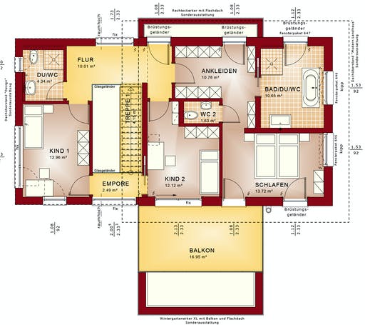 Fertighaus CONCEPT-M 170 Villingen-Schwenningen von Bien-Zenker Schlüsselfertig ab 478897€, Pultdachhaus Grundriss 2
