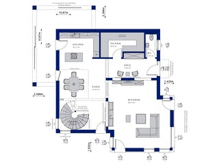 Fertighaus CONCEPT-M 193 Potsdam von Bien-Zenker Schlüsselfertig ab 718368€, Stadtvilla Grundriss 1