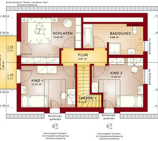 Fertighaus EDITION 120 V2 von Bien-Zenker Schlüsselfertig ab 250686€, Satteldach-Klassiker Grundriss 2