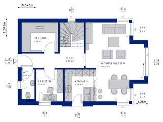 Fertighaus EDITION 123 V5 von Bien-Zenker Schlüsselfertig ab 361737€, Stadtvilla Grundriss 1
