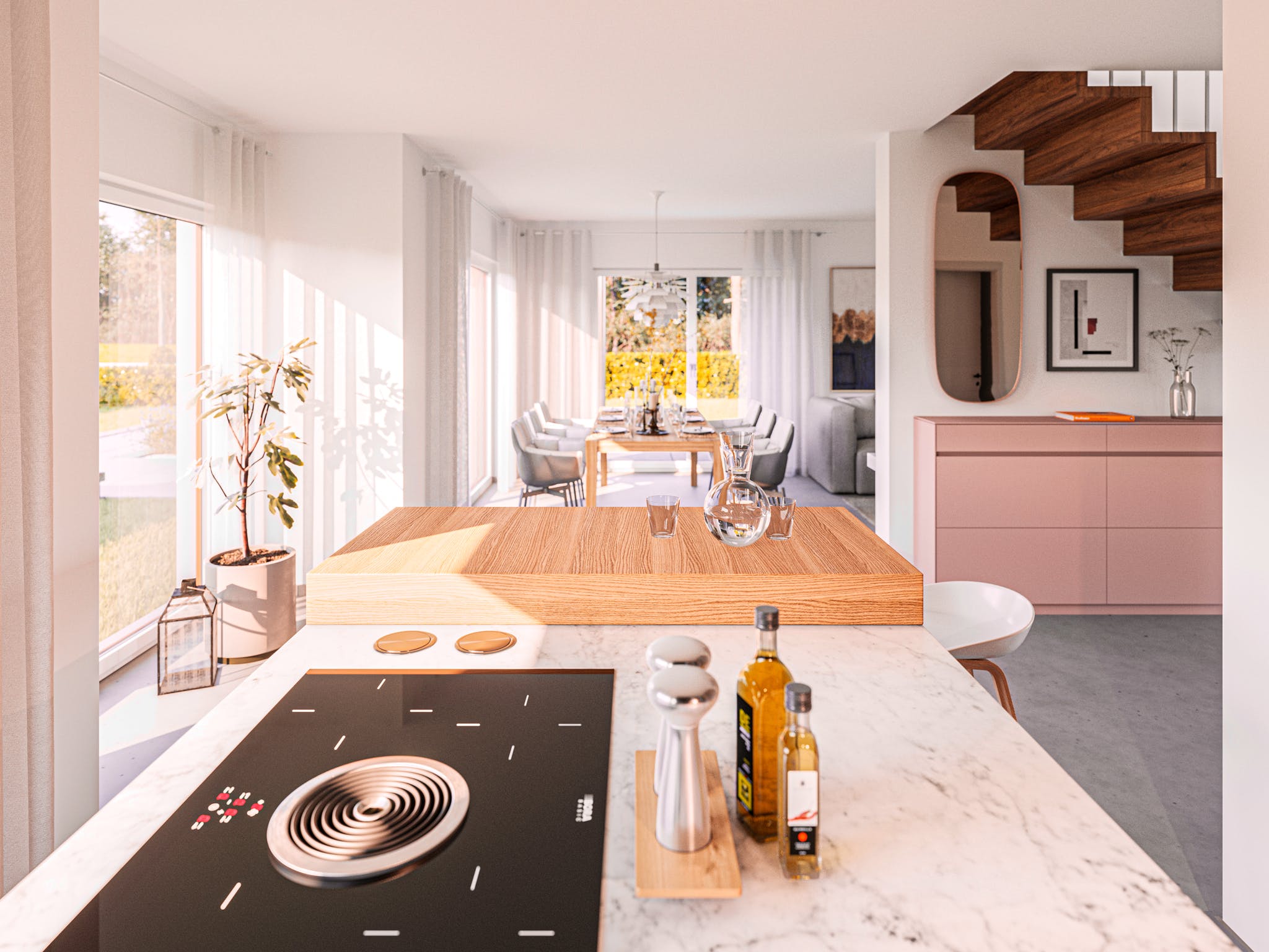 Fertighaus EDITION 134 V4 von Bien-Zenker Schlüsselfertig ab 289883€, Satteldach-Klassiker Innenansicht 1